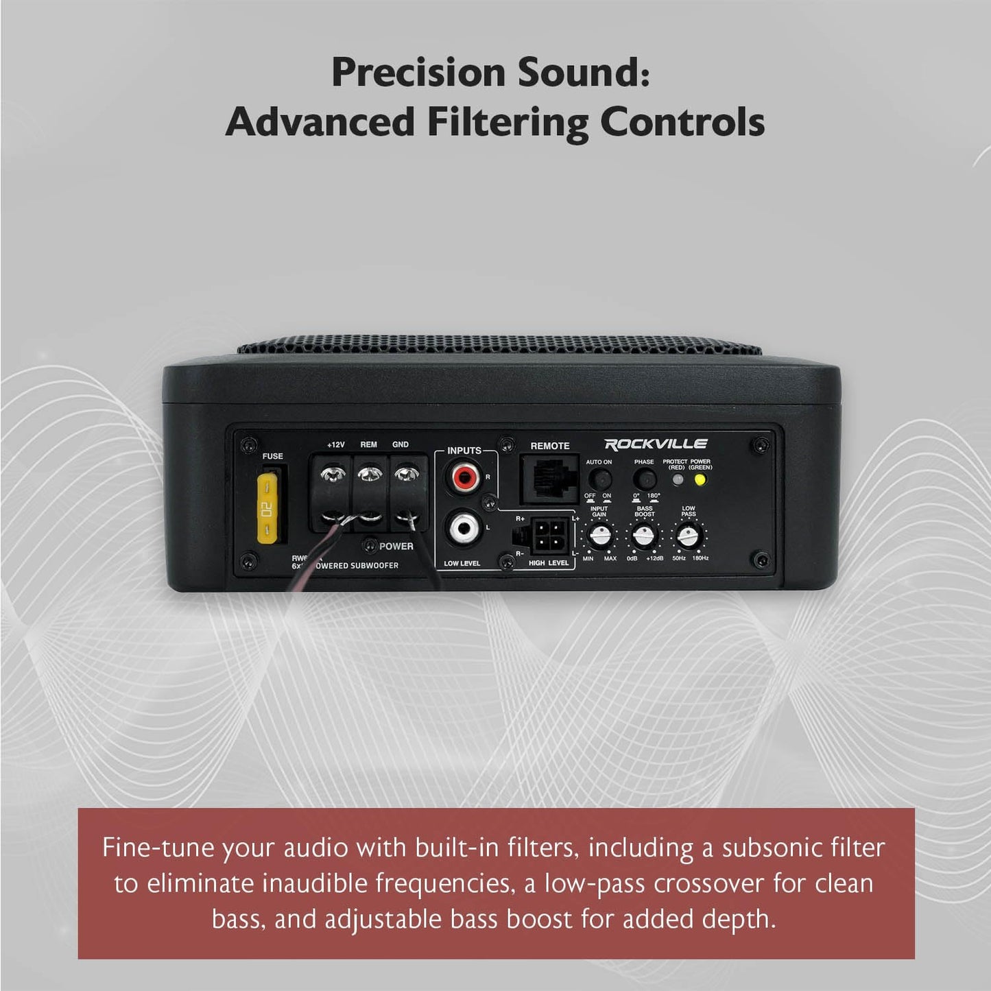 Slim Low-Profile Active Car Subwoofer
