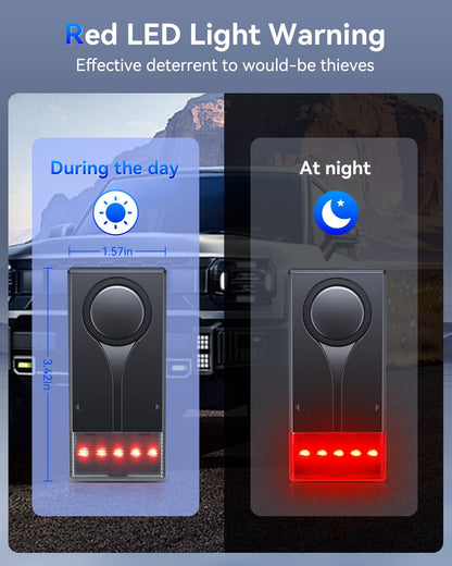 108dB Car Anti-Theft Alarm System with Vibration Sensor & Remote