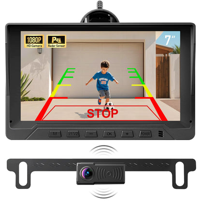 1080P Backup Camera & Parking Sensor System with 7" Monitor