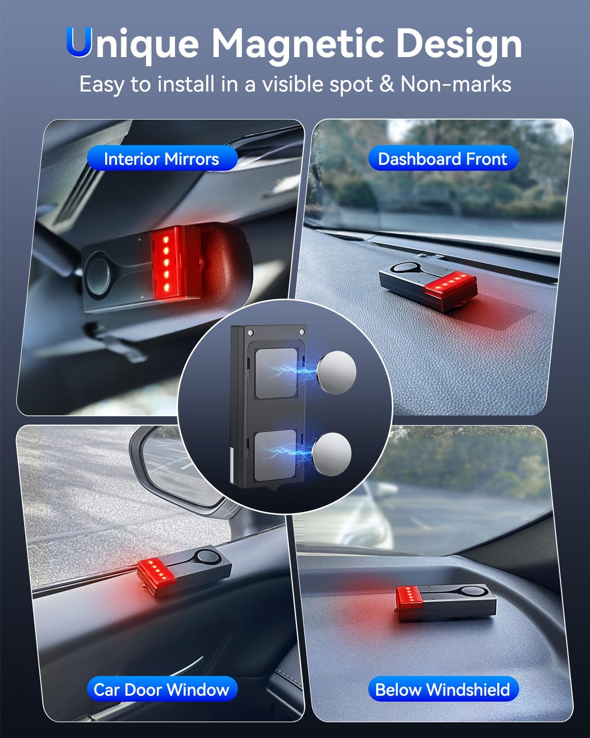 108dB Car Anti-Theft Alarm System with Vibration Sensor & Remote