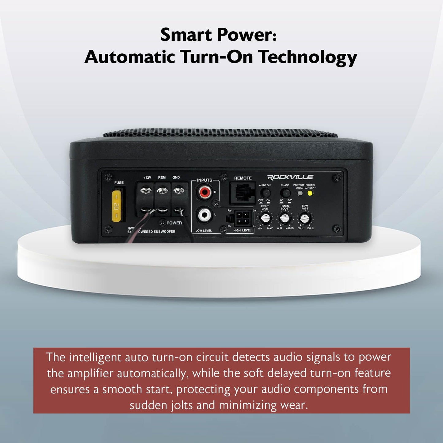Slim Low-Profile Active Car Subwoofer
