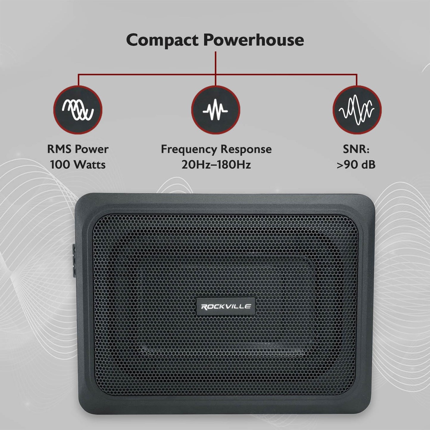 Slim Low-Profile Active Car Subwoofer
