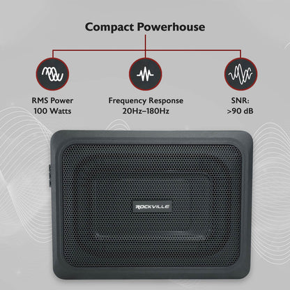 Slim Low-Profile Active Car Subwoofer
