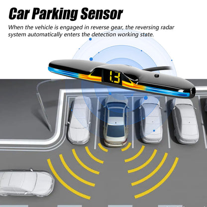 Rear Parking Radar System with 4 Sensors & LED Distance Display