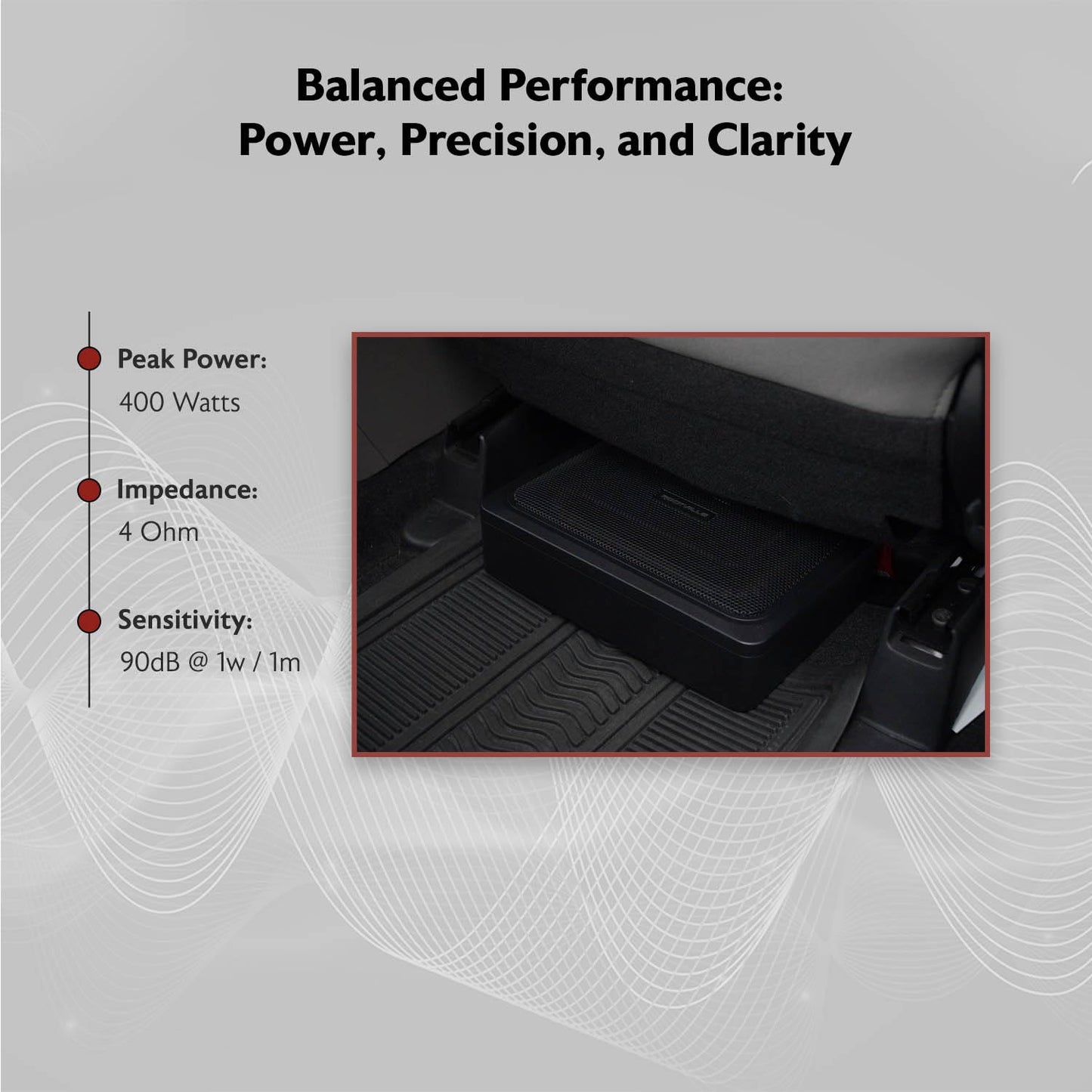 Slim Low-Profile Active Car Subwoofer