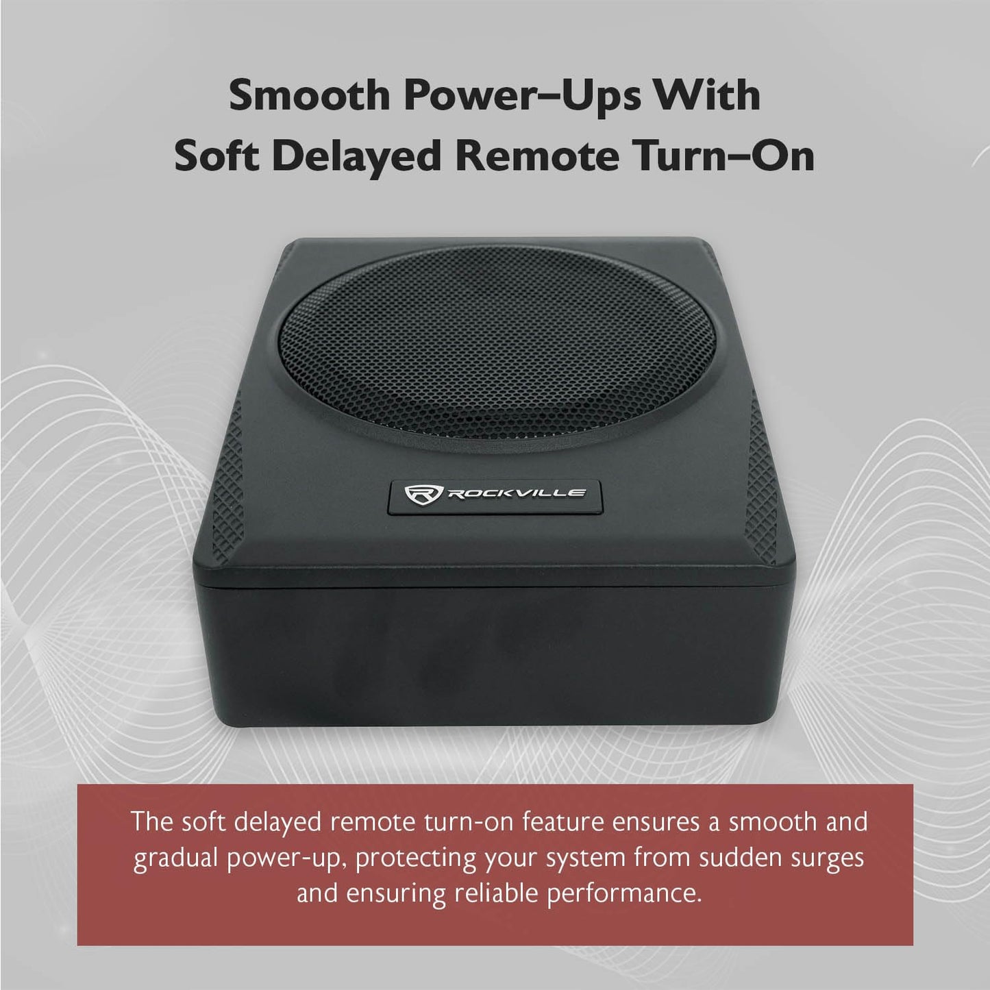 Slim Under-Seat Powered Subwoofer with Built-In Amplifier