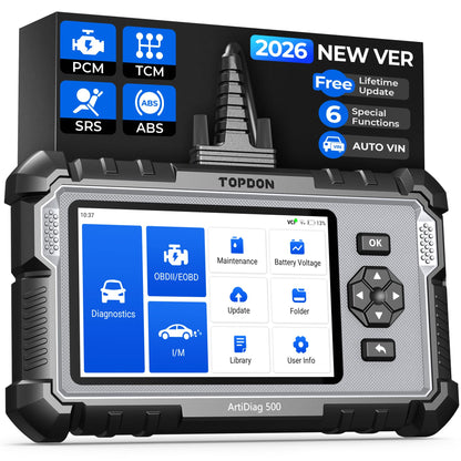 OBD2 Diagnostic Scanner with Reset Functions, Battery Test & Wi-Fi Updates