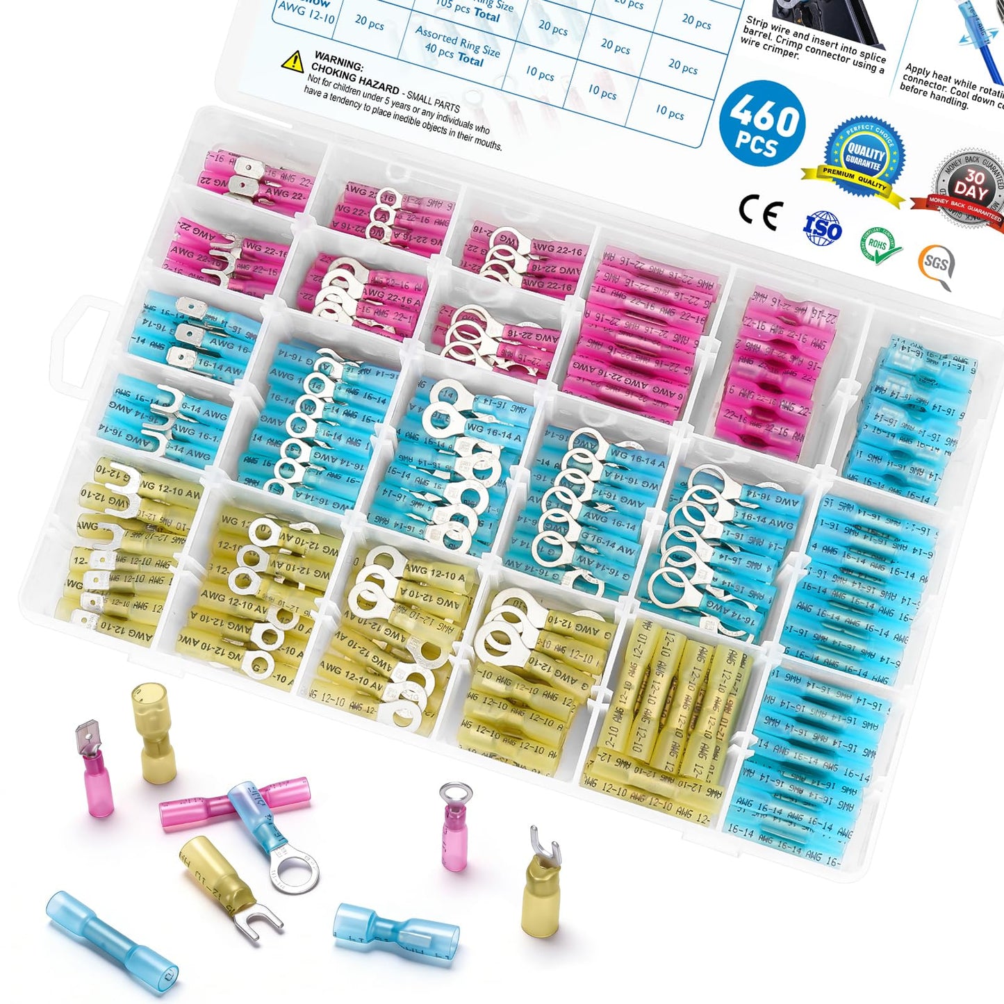Waterproof Heat Shrink Wire Connector Kit for Automotive & Marine