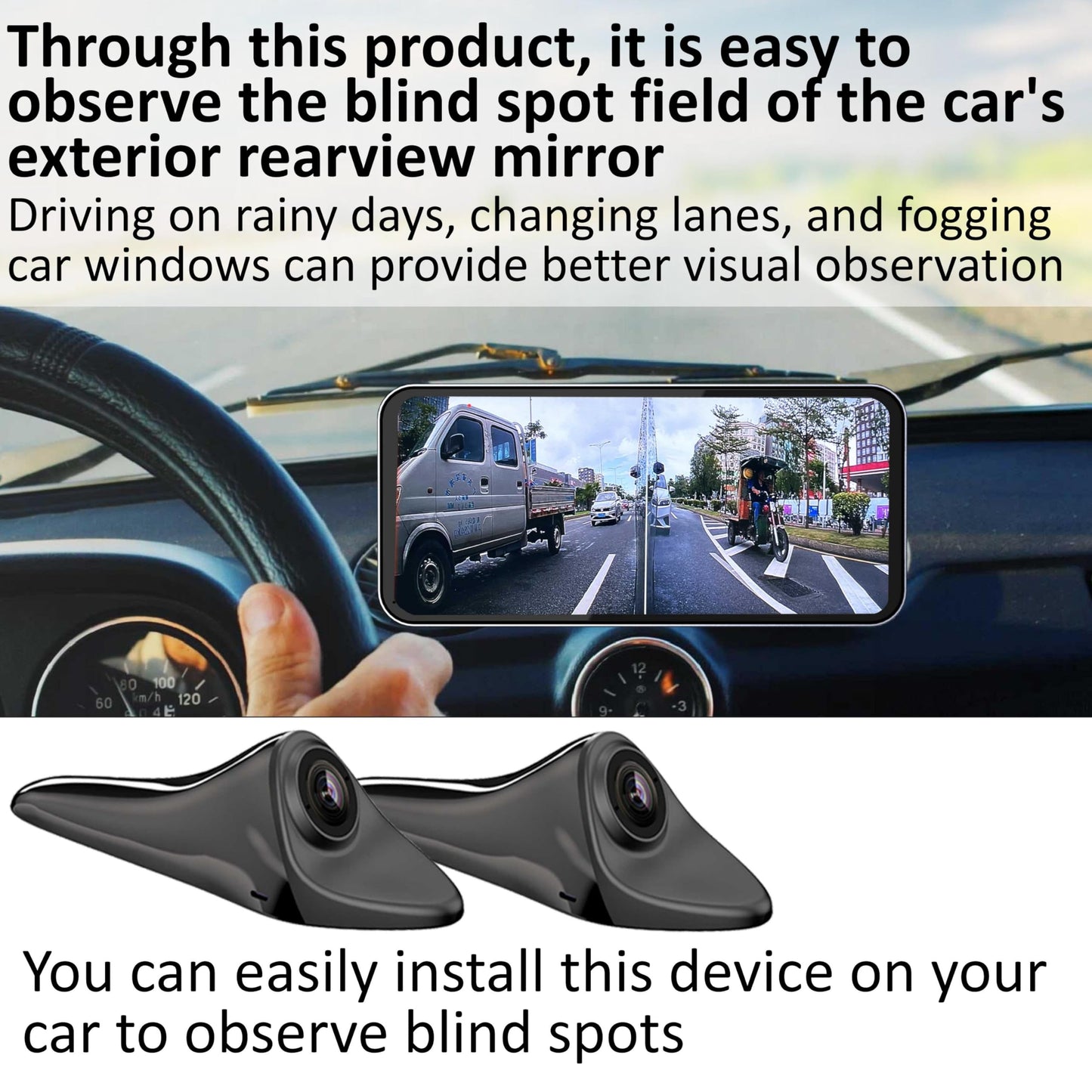 Blind Spot Camera & Monitoring System with HD Night Vision