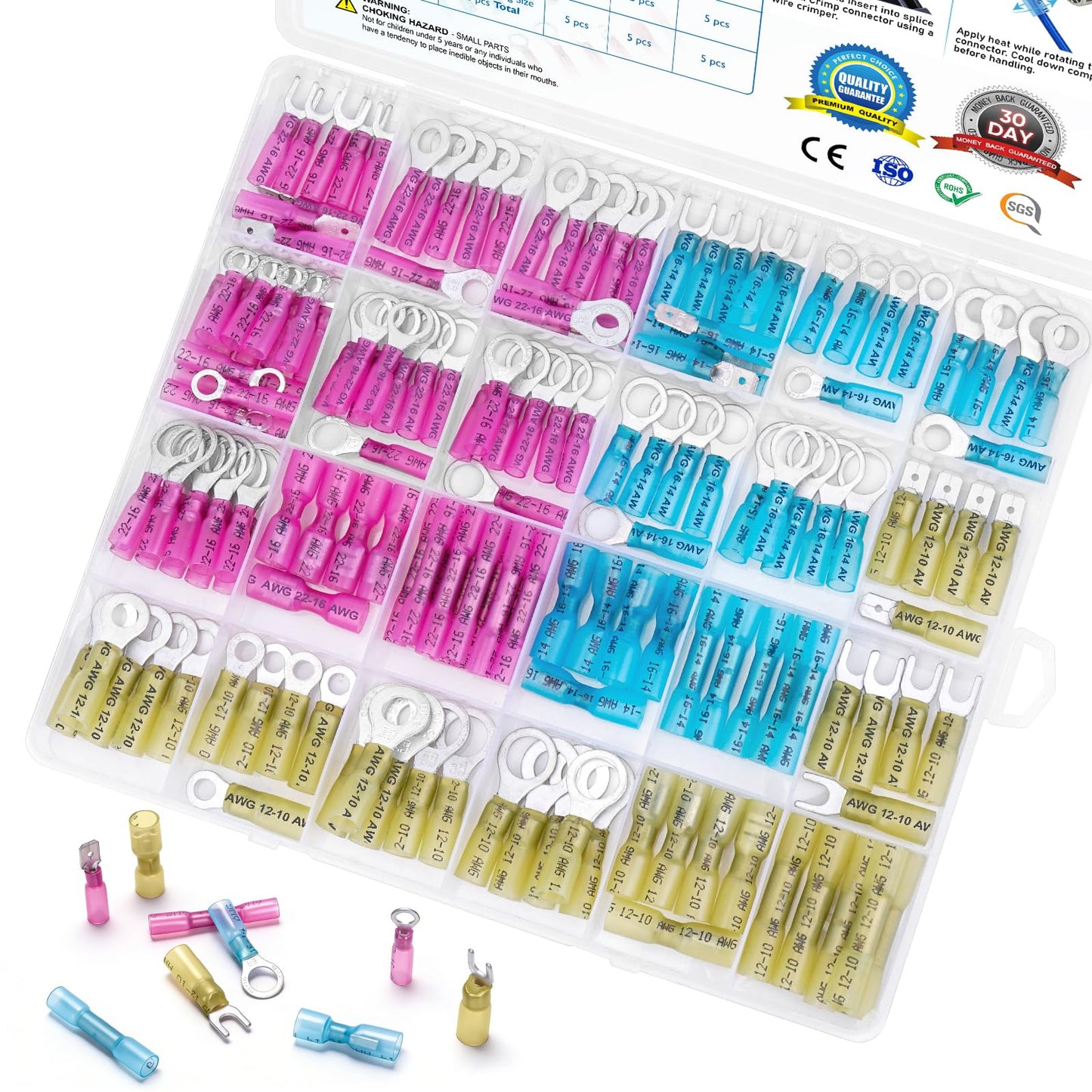 Waterproof Heat Shrink Wire Connector Kit for Automotive & Marine