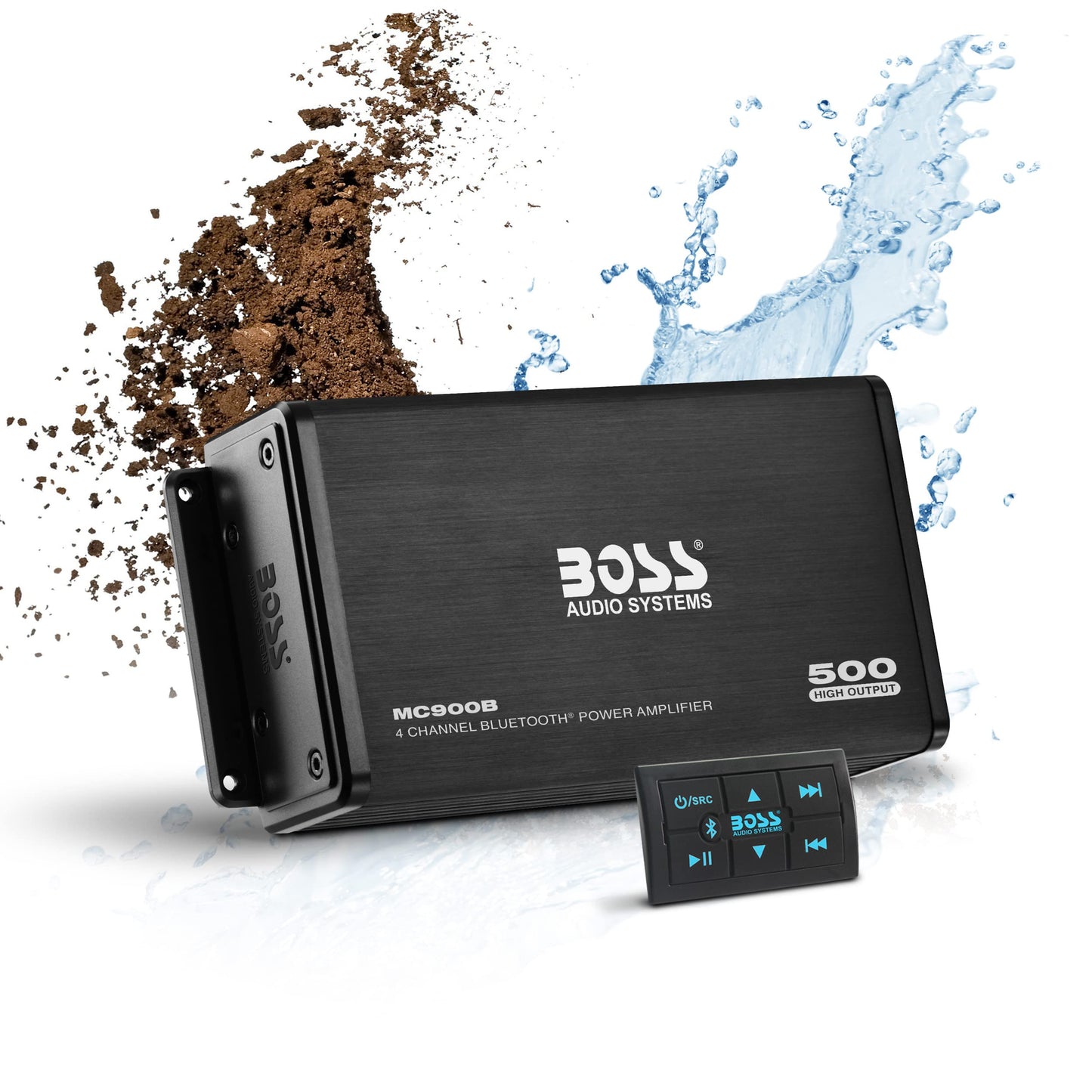 4-Channel 500W Car/ATV/UTV Amplifier with Bluetooth & Weatherproof Design