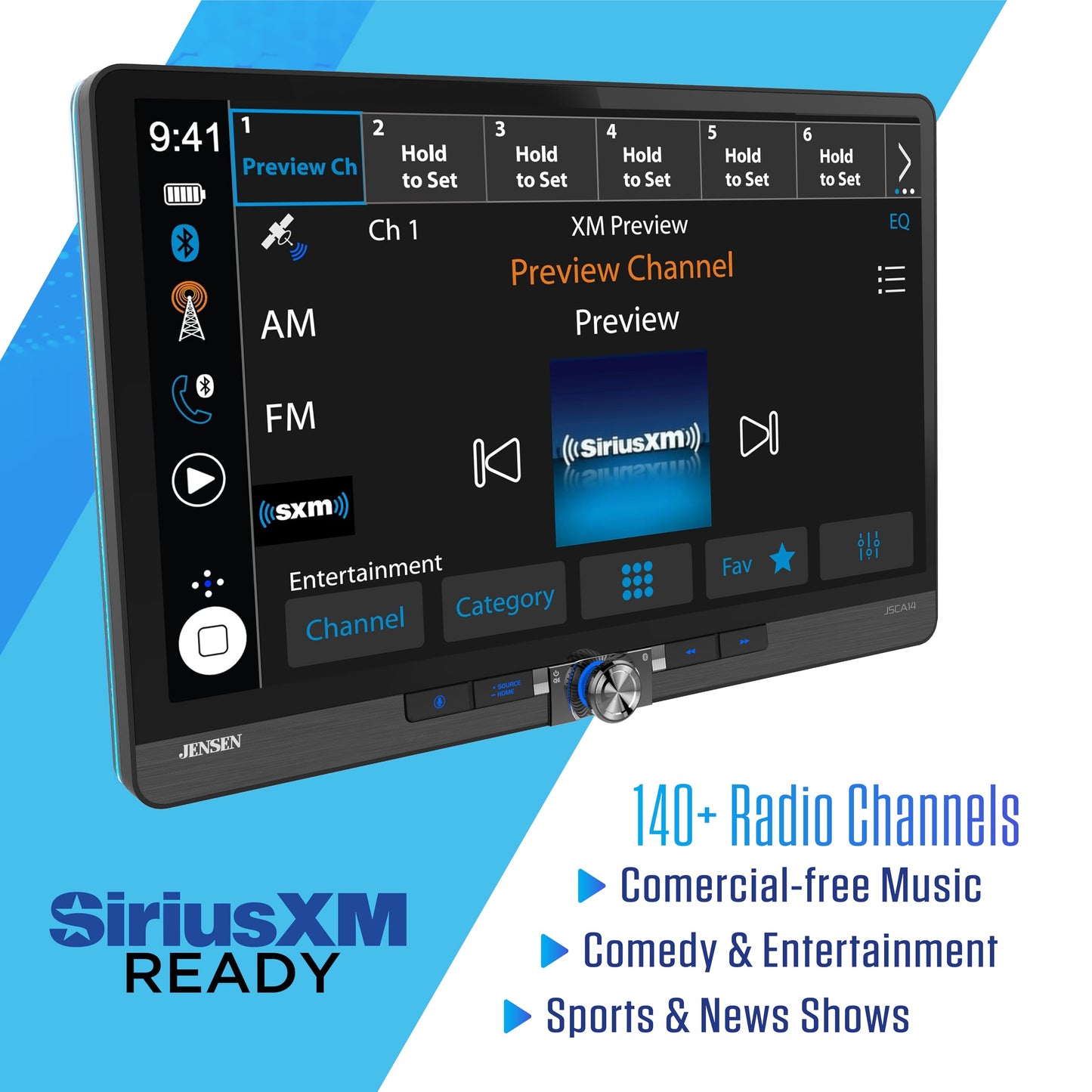 14" Touchscreen Car Stereo with Wireless CarPlay, Android Auto & Backup Camera