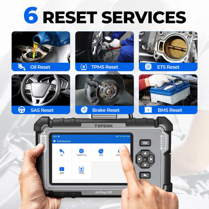 OBD2 Diagnostic Scanner with Reset Functions, Battery Test & Wi-Fi Updates