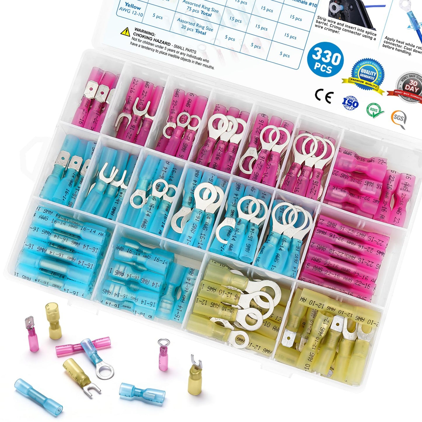 Waterproof Heat Shrink Wire Connector Kit for Automotive & Marine