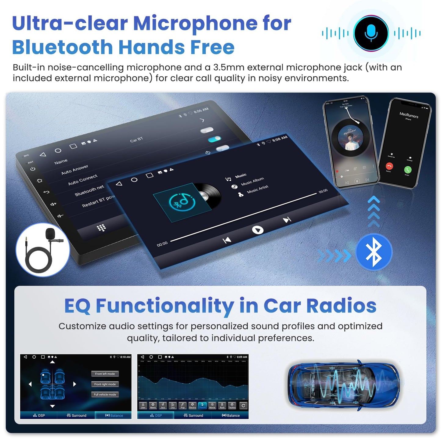 9" Android Touchscreen Stereo for 2006–2015 Roadster with Wireless CarPlay & Android Auto